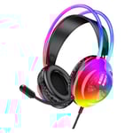 Jedel GH-579 Wired RGB Gaming Headset with Rotating Microphone thumbnail 4