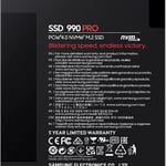 SSD Samsung 990 Pro 2TB NVMe M.2 PCIe 4.0 thumbnail 3