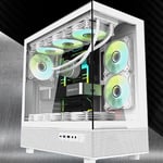 DarkFlash DPX90 Mid-Tower ATX Case White Tempered Glass thumbnail 7