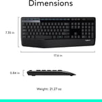 Logitech MK345 Wireless Combo Keyboard and Mouse Black thumbnail 5