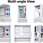 SAMA SV02 Mid-Tower ATX Case White Tempered Glass thumbnail 4
