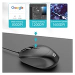 FUDE 3600N Wired Mouse 1600 DPI Ergonomic thumbnail 3