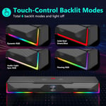 Redragon GS516 Cannon 2.0 Channel 6W RGB Bluetooth Dual-Mode Sound Bar Black thumbnail 3
