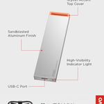 وحدة تخزين خارجية لينوفو PS8S بسعة 512 جيجابايت USB-C محمولة رمادي thumbnail 6