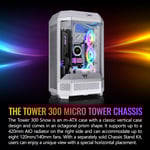 Thermaltake The Tower 300 Micro-ATX Case White Tempered Glass thumbnail 7