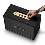 Marshall Woburn III Bluetooth Home Speaker - Loud Stereo Sound with Bass and Treble Controls , Plug-in Powered , Record Player Compatible , HDMI, RCA, 3.5mm Aux Inputs - Black thumbnail 3
