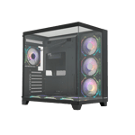 RAPTOR Gilgamesh C712 Mid-Tower ATX Case Black Tempered Glass thumbnail 9