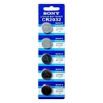 Sony CR2032 3V Lithium Coin Battery 5-Pack thumbnail 1