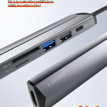 محول LDNIO DS-56H USB-C إلى متعدد المنافذ مع 100W PD و HDMI وقارئ SD/TF thumbnail 10