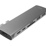 هب RayCue UC2202 من Type-C إلى 7 منافذ مع HDMI بدقة 4K وقارئ بطاقات وشحن 100 واط thumbnail 3
