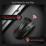 Redragon M808-KS Gaming Mouse 16000 DPI Dual-Mode Black thumbnail 4
