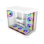 SAMA Neview 2851A Mid-Tower ATX Case White Tempered Glass thumbnail 5