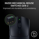 Razer Viper V3 HyperSpeed Wireless Esports Gaming Mouse: 82g Lightweight Design- 30K DPI Optical Sensor- Up to 280 Hr Battery Life-Mechanical Switches Gen-2-Classic Black thumbnail 3