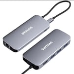 Philips SWR1602D USB-C 6 in 1 Docking Station 4K HDMI Gigabit Ethernet 100W PD thumbnail 1