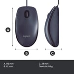 ماوس Logitech M100 سلكي 1000 DPI thumbnail 2