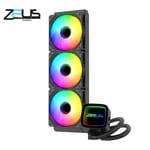 مبرد Zeus Liquid Freeze 360mm AIO سائل ARGB أسود thumbnail 3