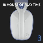 سماعات Logitech G435 لاسلكي مع ميكروفون أبيض thumbnail 6
