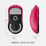 ماوس Logitech G PRO X SUPERLIGHT 2 32000 DPI لاسلكي 60g أسود thumbnail 18