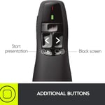 اكسسوار Logitech R400 الليزري اللاسلكي للعروض الأسود thumbnail 2