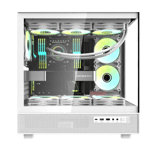 DarkFlash DPX90 Mid-Tower ATX Case White Tempered Glass thumbnail 2