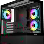 SAMA SV02 Mid-Tower ATX Case Black Tempered Glass thumbnail 9