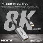 محول USB Promate MediaLink 8K@60Hz USB-C إلى HDMI هيكل ألومنيوم thumbnail 3