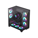 GAMEMAX Infinity Plus Mid-Tower ATX Case Black Tempered Glass thumbnail 7
