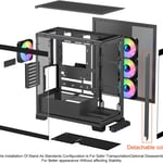 SAMA NEVIEW 4503 Mid-Tower ATX Case Dual Tempered Glass thumbnail 5