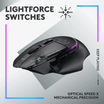 Logitech G502 X PLUS Lightspeed Wireless Optical Mouse Black thumbnail 4