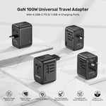 Unitek GaN 100W Universal Travel Adapter Black thumbnail 10