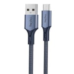 كيبل VegGieg V-M005C USB-A إلى USB-C 1.2m رمادي thumbnail 2