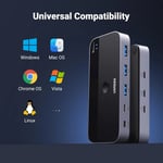 محول Ugreen 25098 2-in 4-out USB 3.0 USB-C أسود thumbnail 9