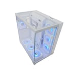 RAPTOR Gilgamesh Mid-Tower ATX Case White Tempered Glass thumbnail 3