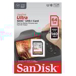 SanDisk Ultra 64GB SDXC UHS-I 140MB/s Memory Card thumbnail 3