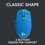 ماوس Logitech G203 LIGHTSYNC 8000 DPI RGB USB أبيض thumbnail 7