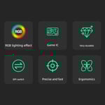 R8 1639 Wired Mouse 3600 DPI Black/Yellow thumbnail 3