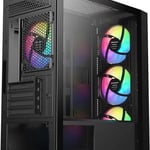 SAMA M203 Mini-Tower Micro-ATX Case Black Tempered Glass thumbnail 2
