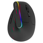 Delux M618C Vertical Ergonomic Wireless Mouse Black thumbnail 5