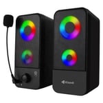 Kisonli X9 USB Speaker Black Stereo Sound thumbnail 2