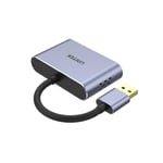 محول USB UNITEK USB 3.0 إلى HDMI و VGA رمادي thumbnail 3