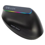 Delux M618C Vertical Ergonomic Wireless Mouse Black thumbnail 3