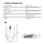 Fantech W190D Wireless Mouse - White Silent Click thumbnail 3