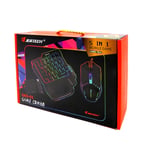 كيبورد وماوس Jertech GK5-01 ميني 5 في 1 RGB سلكي للألعاب thumbnail 1