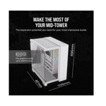 كيس Corsair 6500X Mid-Tower أبيض زجاج مقسى RGB iCUE Link thumbnail 3