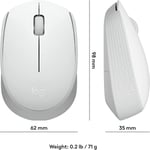ماوس Logitech M171 1000 DPI لاسلكي Off-White thumbnail 18