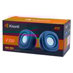 Kisonli V350 Mini Speakers Black USB Wired thumbnail 2