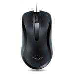 ماوس T-Wolf V12 1200 DPI سلكي أسود thumbnail 1