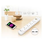 شاحن Huntkey SUC507 3250W 4 منافذ 2 USB كيبل 2m thumbnail 4