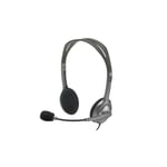 سماعات Logitech H110 سلكي 3.5mm مع مايك رمادي thumbnail 1