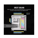 كيس Corsair 6500X Mid-Tower أبيض زجاج مقسى RGB iCUE Link thumbnail 4